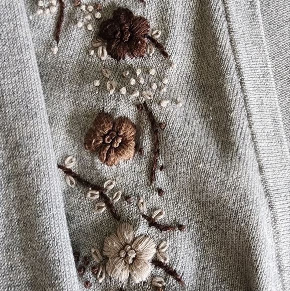Shine New York Cardigan, Grey, Medium, Embroidery - Picture 6 of 6